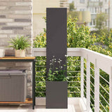 Tuin Privacy Screen 50 X 32 X 1 Koudgewalst Staal Zwart