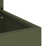 Tuin Privacy Screen 32 X 150 Cm Koudgewalst Staal Olijfgroen