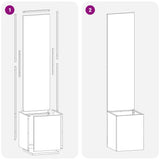 Tuin Privacy Screen 32 X 150 Cm Koudgewalst Staal Olijfgroen