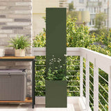 Tuin Privacy Screen 32 X 150 Cm Koudgewalst Staal Olijfgroen