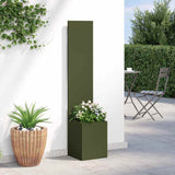 Tuin Privacy Screen 32 X 150 Cm Koudgewalst Staal Olijfgroen