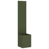 Tuin Privacy Screen 32 X 150 Cm Koudgewalst Staal Olijfgroen