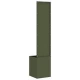 Tuin Privacy Screen 32 X 150 Cm Koudgewalst Staal Olijfgroen