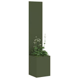 Tuin Privacy Screen 32 X 150 Cm Koudgewalst Staal Olijfgroen