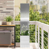 Tuin Privacy Screen Zilver 50 X 32 X 1 Roestvrij Staal