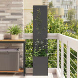 Tuin Privacy Screen 50 X 32 X 1 Koudgewalst Staal Zwart