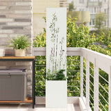 Tuin Privacy Screen 50 X 32 X 1 Koudgewalst Staal Wit