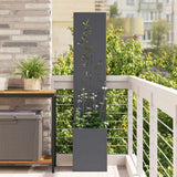 Tuin Privacy Screen Antraciet 32 X 150 Cm Koudgewalst Staal Antracietkleurig