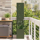 Tuin Privacy Screen 32 X 150 Cm Koudgewalst Staal Olijfgroen
