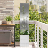 Tuin Privacy Screen Zilver 50 X 32 X 1 Roestvrij Staal