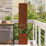 Tuin Privacy Screen Roestig 50 X 32 X 1 Cortenstaal