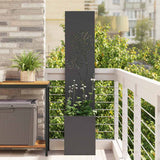 Tuin Privacy Screen 50 X 32 X 1 Koudgewalst Staal Zwart