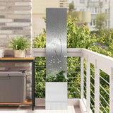 Tuin Privacy Screen Zilver 50 X 32 X 1 Roestvrij Staal
