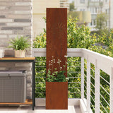 Tuin Privacy Screen Roestig 50 X 32 X 1 Cortenstaal