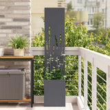 Tuin Privacy Screen Antraciet 32 X 150 Cm Koudgewalst Staal Antracietkleurig