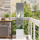Tuin Privacy Screen Zilver 50 X 32 X 1 Roestvrij Staal