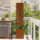 Tuin Privacy Screen Roestig 50 X 32 X 1 Cortenstaal