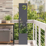 Tuin Privacy Screen Antraciet 32 X 150 Cm Koudgewalst Staal Antracietkleurig