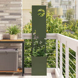 Tuin Privacy Screen 32 X 150 Cm Koudgewalst Staal Olijfgroen