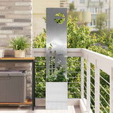 Tuin Privacy Screen Zilver 50 X 32 X 1 Roestvrij Staal