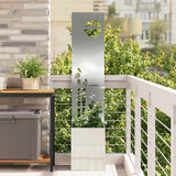 Tuin Privacy Screen Fretwerk Zilver 50 X 32 X 1 Gegalvaniseerd Staal