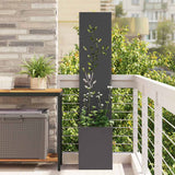 Tuin Privacy Screen 50 X 32 X 1 Koudgewalst Staal Zwart