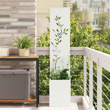 Tuin Privacy Screen 50 X 32 X 1 Koudgewalst Staal Wit