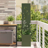 Tuin Privacy Screen 32 X 150 Cm Koudgewalst Staal Olijfgroen