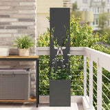 Tuin Privacy Screen 50 X 32 X 1 Koudgewalst Staal Zwart
