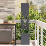 Tuin Privacy Screen Antraciet 32 X 150 Cm Koudgewalst Staal Antracietkleurig