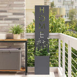 Tuin Privacy Screen Antraciet 32 X 150 Cm Koudgewalst Staal Antracietkleurig