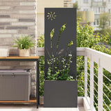 Tuin Privacy Screen 50 X 32 X 1 Koudgewalst Staal Zwart