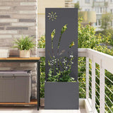 Tuin Privacy Screen 32 X 150 Cm Koudgewalst Staal Antraciet