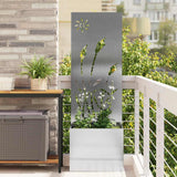 Tuin Privacy Screen Zilver 50 X 32 X 1 Roestvrij Staal