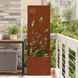 Tuin Privacy Screen Roestig 50 X 32 X 1 Cortenstaal
