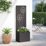 Tuin Privacy Screen 50 X 32 X 1 Koudgewalst Staal Zwart