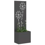 Tuin Privacy Screen 50 X 32 X 1 Koudgewalst Staal Zwart
