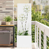 Tuin Privacy Screen 50 X 32 X 1 Koudgewalst Staal Wit