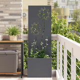 Tuin Privacy Screen Antraciet 32 X 150 Cm Koudgewalst Staal Antracietkleurig