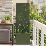 Tuin Privacy Screen 32 X 150 Cm Koudgewalst Staal Olijfgroen