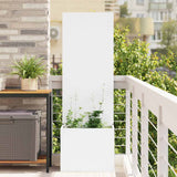 Tuin Privacy Screen 50 X 32 X 1 Koudgewalst Staal Wit