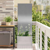 Tuin Privacy Screen Zilver 50 X 32 X 1 Roestvrij Staal