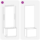 Tuin Privacy Screen Fretwerk Zilver 50 X 32 X 1 Gegalvaniseerd Staal