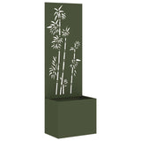 Tuin Privacy Screen 32 X 150 Cm Koudgewalst Staal Olijfgroen
