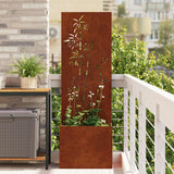 Tuin Privacy Screen Roestig 50 X 32 X 1 Cortenstaal