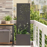 Tuin Privacy Screen 50 X 32 X 1 Koudgewalst Staal Zwart