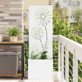 Tuin Privacy Screen 50 X 32 X 1 Koudgewalst Staal Wit