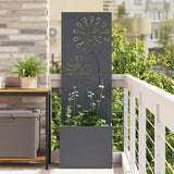 Tuin Privacy Screen 32 X 150 Cm Koudgewalst Staal Antraciet