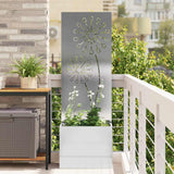 Tuin Privacy Screen Zilver 50 X 32 X 1 Roestvrij Staal