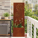 Tuin Privacy Screen Roestig 50 X 32 X 1 Cortenstaal